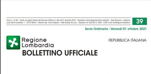Regione Lombardia. Bollettino Ufficiale. Venerdì 01 Ottobre 2021