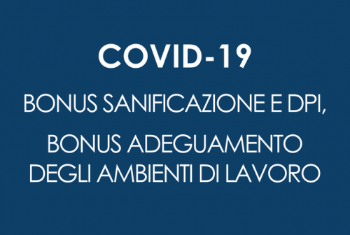 Bonus Sanificazione Covid 19