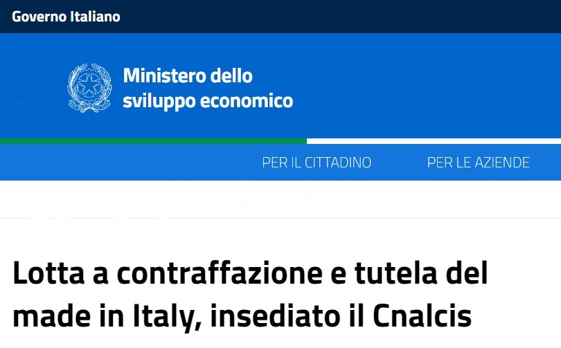 Lotta a contraffazione e tutela del made in Italy, insediato il Cnalcis