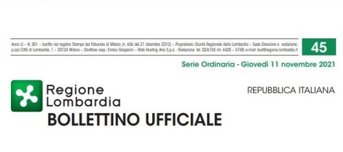 Regione Lombardia. Bollettino Ufficiale. Giovedì 11 Novembre 2021