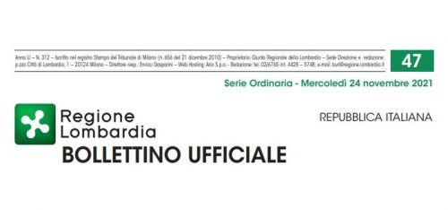 Regione Lombardia. Bollettino Ufficiale. Mercoledì 24 Novembre 2021