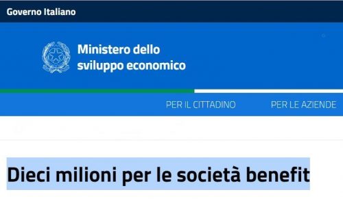 Dieci milioni per le società benefit