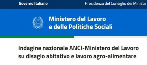 Indagine nazionale Anci – Ministero del Lavoro