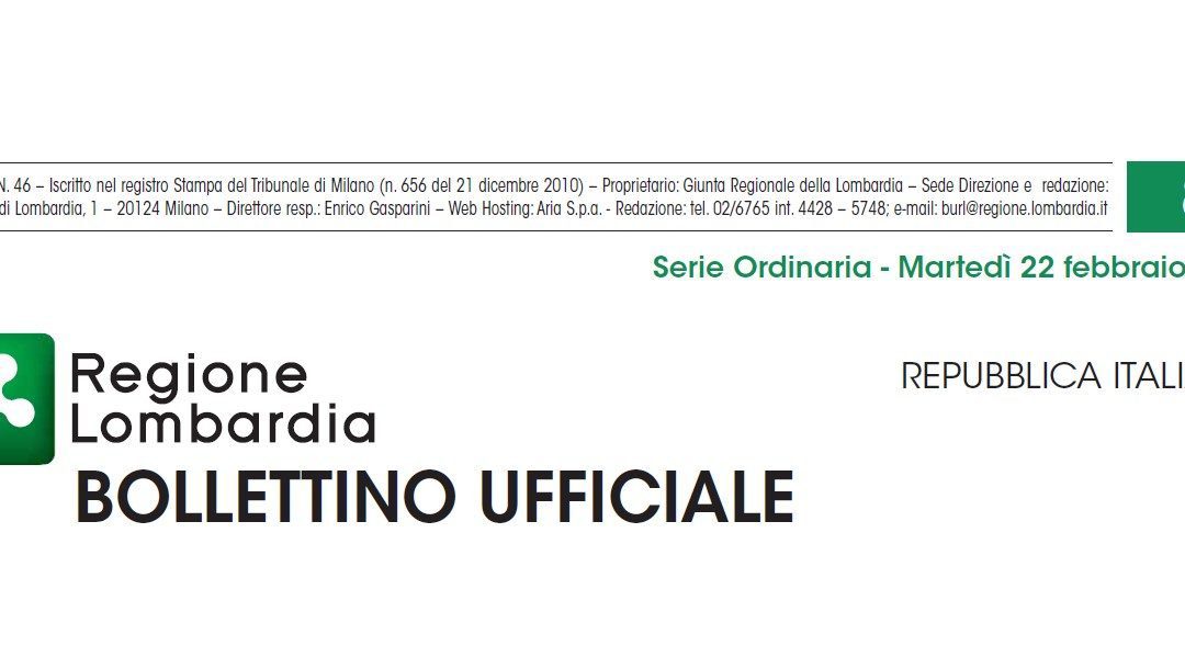 Regione Lombardia. Bollettino Ufficiale. Martedì 22 Febbraio 2022.