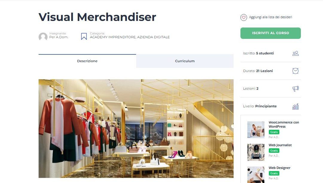 Conflombardia Academy Imprenditore: Visual Merchandiser