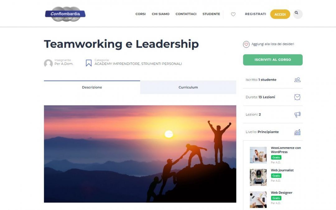 Conflombardia Academy Imprenditore: Teamworking e Leadership