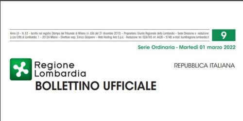 Regione Lombardia. Bollettino Ufficiale. Martedì 01 Marzo 2022.