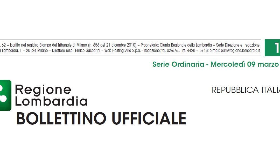 Regione Lombardia. Bollettino Ufficiale. Mercoledì 09 Marzo 2022.