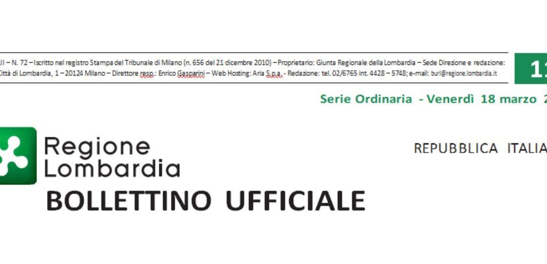 Regione Lombardia. Bollettino Ufficiale. Venerdì 18 Marzo 2022.