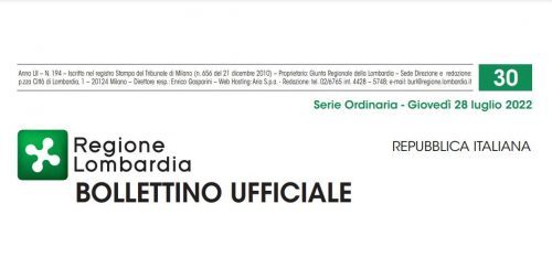Regione Lombardia. Bollettino Ufficiale. Giovedì 28 Luglio 2022.