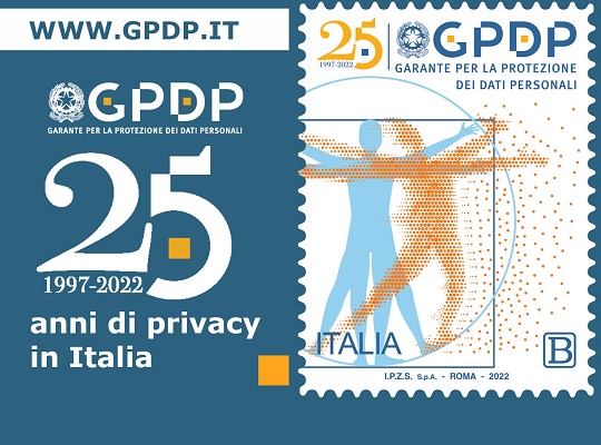 Un francobollo per celebrare i 25 anni del Garante privacy – www.gpdp.it