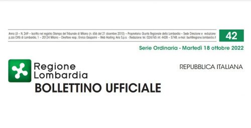 Bollettino Ufficiale di Regione Lombardia di Martedì 18 Ottobre 2022.