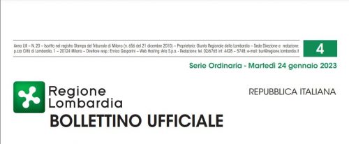 Bollettino Ufficiale di Regione Lombardia Martedì 24 Gennaio 2023.