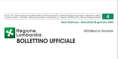 Bollettino Ufficiale di Regione Lombardia Mercoledì 25 Gennaio 2023.