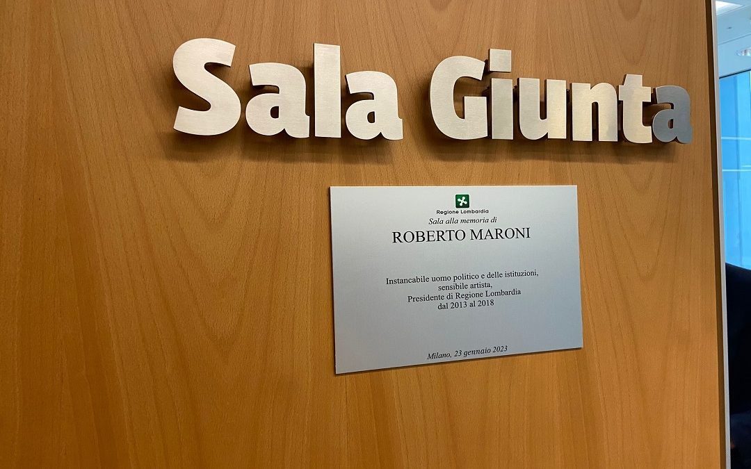 Intitolata a Roberto Maroni la Sala Giunta della Regione Lombardia – www.lombardianotizie.online