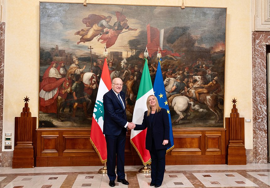 Incontro del Presidente Meloni con il Primo Ministro della Repubblica Libanese – www.governo.it