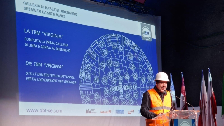 Il ministro Salvini al cantiere della Galleria di Base del Brennero – www.mit.gov.it