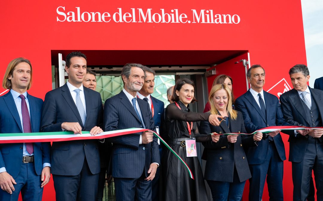 Il presidente Fontana all’inaugurazione del Salone del Mobile 2023 – www.lombardianotizie.online