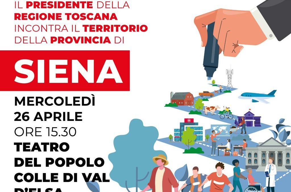 Metà mandato, il 26 aprile Giani a Colle Val d’Elsa incontra il territorio senese 
						 – www.toscana-notizie.it