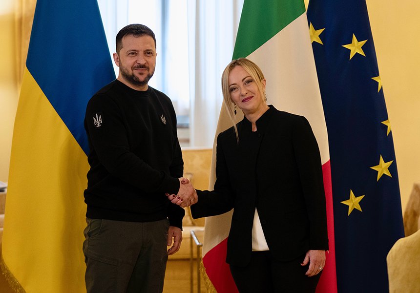 Incontro Meloni – Zelensky a Palazzo Chigi – www.governo.it