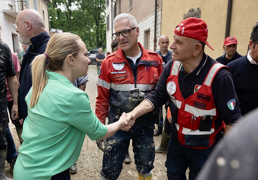 Visita del Presidente Meloni nelle zone alluvionate dell’Emilia Romagna – www.governo.it