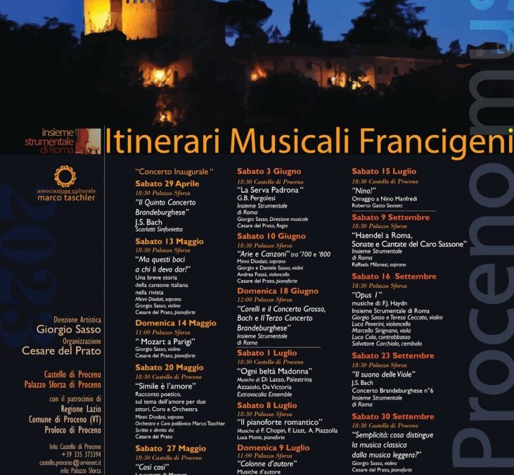 Itinerari Musicali Francigeni a Proceno – VisitLazio – www.visitlazio.com