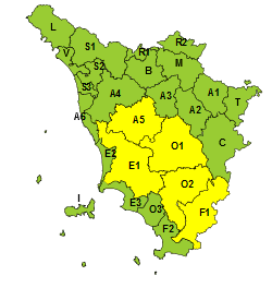 Maltempo, codice giallo per il centro-sud della Toscana fino a domenica alle 20 
						 – www.toscana-notizie.it