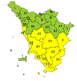 Rischio idrogeologico e temporali, codice giallo per mercoledì 31 maggio 
						 – www.toscana-notizie.it