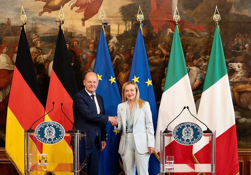 Il Presidente Meloni incontra il Cancelliere della Repubblica Federale di Germania, Olaf Scholz – www.governo.it
