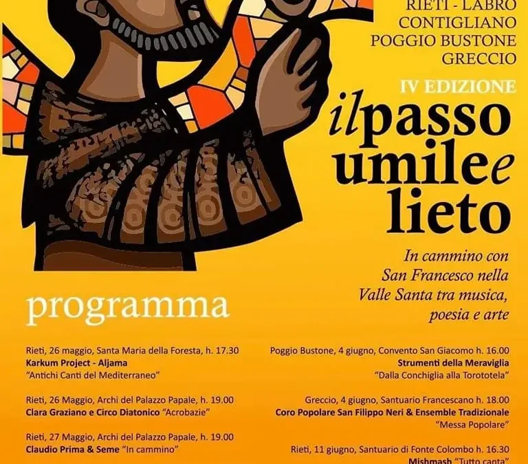 Festival “Il Passo umile e lieto” nel Reatino – VisitLazio – www.visitlazio.com