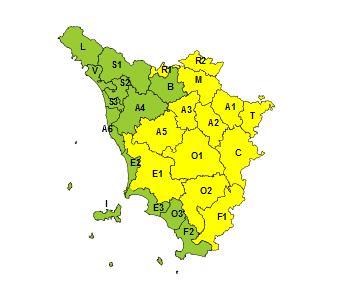 Confermato codice giallo per temporali e rischio idrogeologico fino alle 21 di sabato 10 
						 – www.toscana-notizie.it