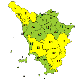 Meteo: allerta gialla per temporali e rischio idrogeologico 
						 – www.toscana-notizie.it