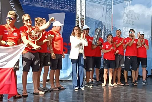 TGR LIGURIA The Ocean Race Genova. La partenza dell’Amerigo Vespucci presente il Ministro Santanchè
