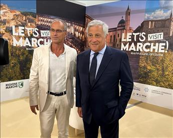 Meeting Rimini 2023. Il Ministro Tajani visita lo stand delle Marche – www.regione.marche.it