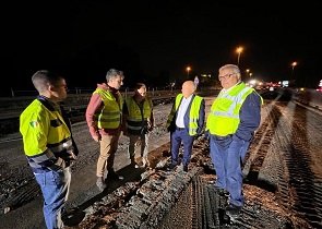 lavori sulla E45 a Ponte San Giovanni, sopralluogo in notturna dell’assessore regionale Melasecche – www.regione.umbria.it