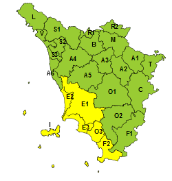 Temporali forti e rischio idrogeologico, codice giallo per sabato 5 agosto 
						 – www.toscana-notizie.it