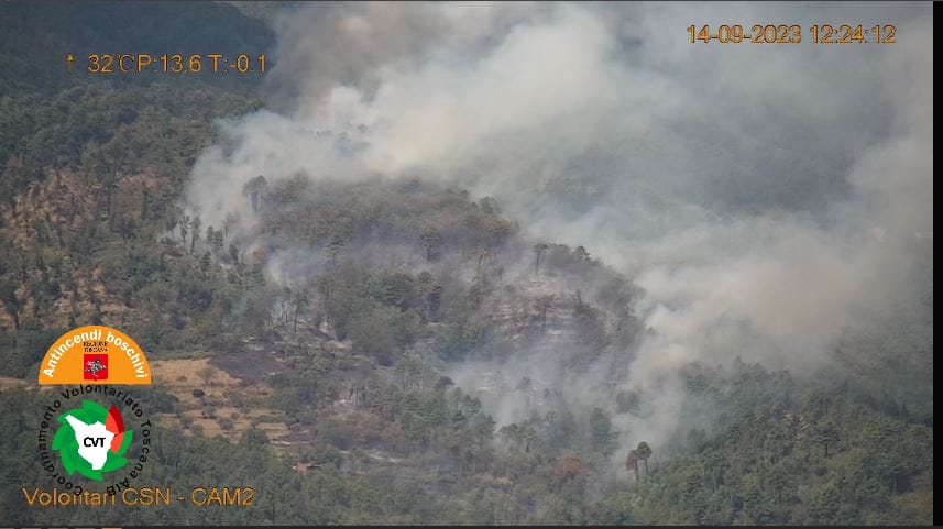Fiamme nei boschi a Schignano, Sassetta e Roncanali 
						 – www.toscana-notizie.it