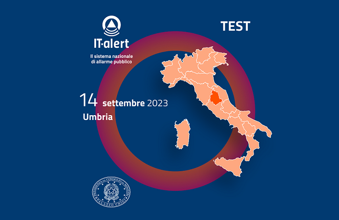 it-alert sarà testato in umbria il 14 settembre. il 12 settembre scatta il test nelle marche: l’sms inviato potrebbe raggiungere i cittadini dei comuni umbri confinanti – www.regione.umbria.it