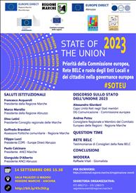 Dibattito sullo stato dell’Unione europea 2023, giovedì 14 settembre, a Palazzo Li Madou di Ancona, gli Europe Direct Regione Ma… – www.regione.marche.it