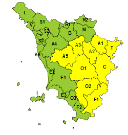 Maltempo, codice giallo per temporali forti dalle 14 alle 20 di oggi, giovedì 14 settembre 
						 – www.toscana-notizie.it