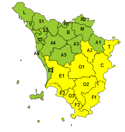Piogge e temporali, codice giallo fino alle 8 di sabato 23 settembre  
						 – www.toscana-notizie.it