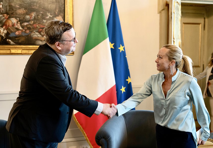 Il Presidente Meloni incontra Reid Hoffman – www.governo.it