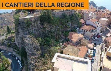 Castelmola, lavori di consolidamento della rupe del castello