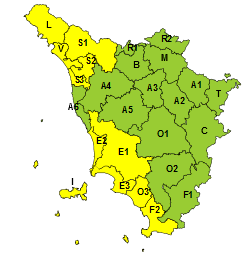 Maltempo, codice giallo per temporali forti a nord e nelle zone costiere centro meridionali 
						 – www.toscana-notizie.it