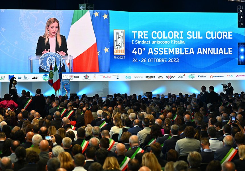 Il Presidente Meloni interviene alla 40ª Assemblea Annuale ANCI – www.governo.it