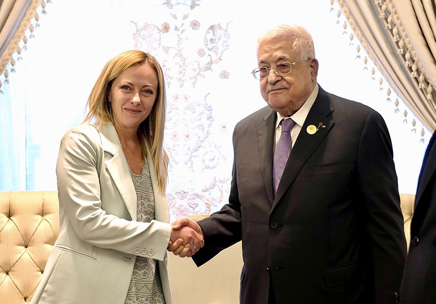 Incontro bilaterale con il Presidente Mahmud Abbas – www.governo.it