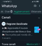 LA REGIONE BASILICATA HA IL SUO CANALE UFFICIALE SU WHATSAPP
		 – www.regione.basilicata.it