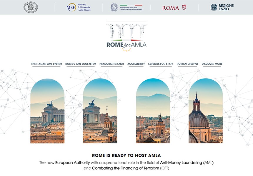 Autorità Europea Antiriciclaggio, online il sito web per promuovere la candidatura di Roma. Presentato anche il logo – www.governo.it