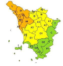 Pioggia e temporali, codice arancione su Toscana nord-ovest e Valdarno inferiore 
						 – www.toscana-notizie.it