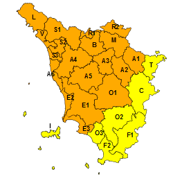 Codice arancione per temporali forti e rischio idrogeologico per martedì 24 ottobre 
						 – www.toscana-notizie.it